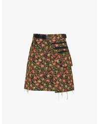 Undercover - Floral-pattern Jacquard-texture Woven-blend Mini Skirt - Lyst