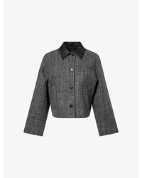 Theory - Collared Boxy Wool-Blend Jacket - Lyst