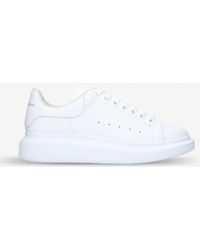 alexander mcqueen mens show leather platform trainers
