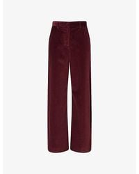 Weekend by Maxmara - Regular-Fit Wide-Leg Cotton-Corduroy Trousers - Lyst
