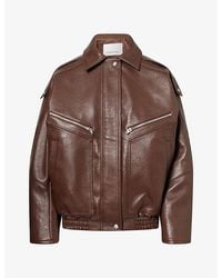 Frankie Shop - Hudson Faux-Leather Bomber Jacket - Lyst