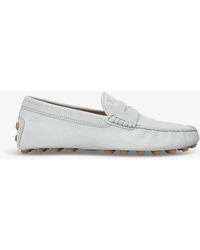 Tod's - Gommino Bubble Suede Driving Shoes - Lyst