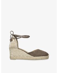 Castañer - Carina Suede Wedge Espadrilles - Lyst