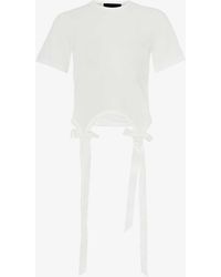 Simone Rocha - Easy Bow-embellished Cotton-jersey T-shirt - Lyst