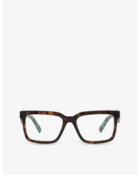 Prada - Pr 10yv Rectangle-frame Tortoiseshell Acetate Eyeglasses - Lyst