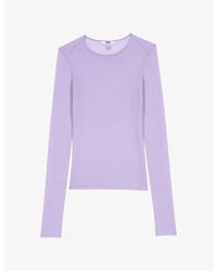 Maje - Round-Neck Slim-Fit Wool Jumper - Lyst
