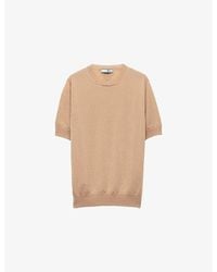 Prada - Short-Sleeve Knitted Cashmere Jumper - Lyst