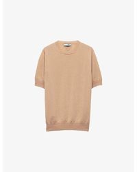 Prada - Short-Sleeve Knitted Cashmere Jumper - Lyst