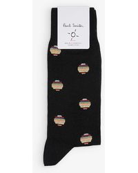 Paul Smith - Polka Dot Stretch Organic-cotton Blend Socks - Lyst