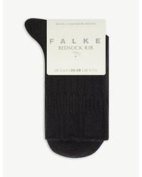 FALKE - Bedsock Ribbed Knitted Wool-Blend Socks - Lyst