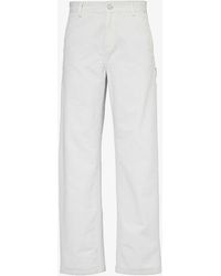 Carhartt - Pierce Brand-patch Regular-fit Straight-leg Cotton Trousers - Lyst