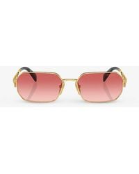 Prada - Pr A51s Irregular-frame Metal Sunglasses - Lyst