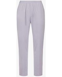 Calvin Klein - Branded-waistband Stretch Cotton-blend Pyjama Botto - Lyst