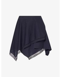 JW Anderson - Handkerchief Lace-Trim Cotton Mini Skirt - Lyst