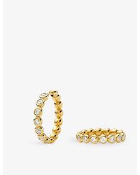 Missoma - Tennis Medium 18Ct Plated Brass And Cubic Zirconia Hoop Earrings - Lyst