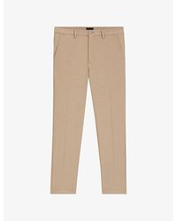 BOSS - Slim-Fit Straight-Leg Stretch-Woven Trousers - Lyst