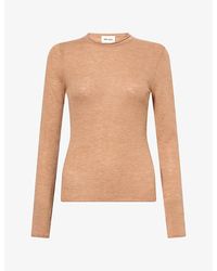 ME+EM - Barely There Merino-Wool And Cashmere-Blend Top - Lyst