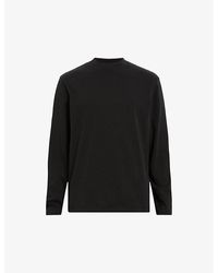 AllSaints - Nero Mock-Neck Organic-Cotton Sweatshirt - Lyst