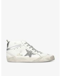 Golden Goose - Mid Star 80185 Logo-print Leather Mid-top Trainers - Lyst