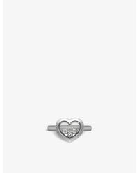 Chopard - Happy Diamonds Icons 18Ct- And 0.15Ct Brilliant-Cut Diamond Ring - Lyst