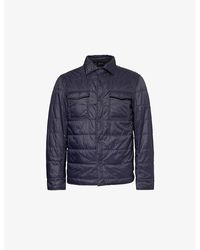 Oscar Jacobson - Patch-Pocket Collared Shell-Down Padded Jacket - Lyst