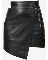 HELIOT EMIL - Carabiner-clasp Panelled Leather Mini Skirt - Lyst