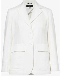 Weekend by Maxmara - Dattero Single-breasted Cotton And Linen-blend Blazer - Lyst