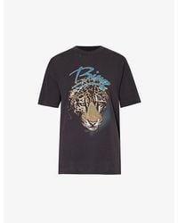 Anine Bing - Leopard Graphic-print Organic-cotton Jersey T-shirt - Lyst
