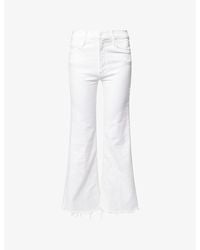 Mother - The Lil Doozy Fray Cotton-Blend Denim Jeans - Lyst