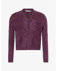 Acne Studios - Klasher Logo-Embroidery Cashmere Cardigan - Lyst