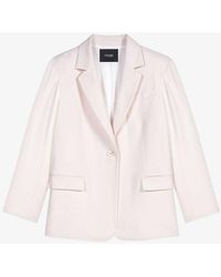 Maje - Single-breasted Relaxed-fit Stretch-woven Blazer - Lyst
