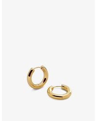 Monica Vinader - Essential Click Small 18ct Gold-plated Vermeil Sterling-silver Hoop Earrings - Lyst