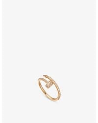 Cartier - Juste Un Clou 18Ct Rose- And Diamond Ring - Lyst