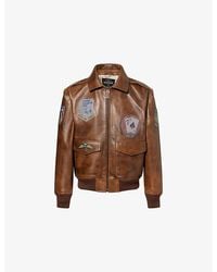 Avirex - Vintage-Patch A2 Leather Flight Jacket - Lyst