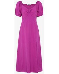 OMNES - London Bow-embellished Cotton-blend Dress - Lyst