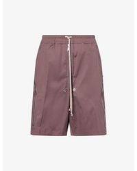Rick Owens - Bauhaus Zip Cotton Shorts - Lyst