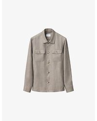 Eton - Patch-Pocket Linen-Blend Shirt Jacket - Lyst