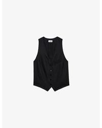 Zadig & Voltaire - Emaux V-Neck Button-Up Satin Top - Lyst
