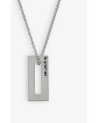 Le Gramme - 1.5g Polished And Brushed Sterling-silver Rectangle Necklace - Lyst