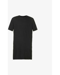 Boris Bidjan Saberi Longline Cotton And Cashmere-blend T-shirt - Black