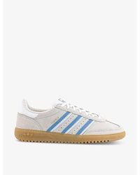 adidas - Hand 2 Brand-embellished Suede Low-top Trainers - Lyst