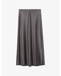 Reiss - Sofia Regular-Fit Silk Midi Skirt - Lyst