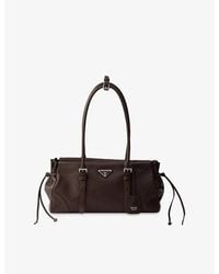 Prada - Bonnie Medium Leather Top-Handle Bag - Lyst