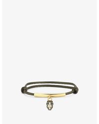 BVLGARI - Serpenti Forever Gold-plated Brass, Agate, Enamel And Cord Bracelet - Lyst