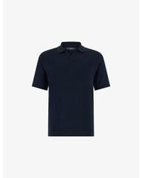 BOGGI - Relaxed Short-Sleeve Cotton And Silk-Blend Polo - Lyst