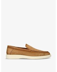 Santoni - Detroit Contrast-sole Leather Loafers - Lyst