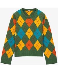 Loewe - Argyle-pattern Wool Jumper - Lyst