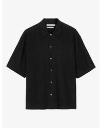 AllSaints - Archer Resort-Collar Linen-Blend Shirt - Lyst
