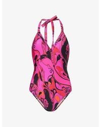 PUCCI - Orchidee Printed Swimsuit - Lyst