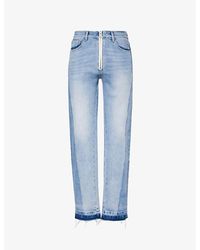 Cole Buxton - Brand-embroidered Straight-leg Mid-rise Jeans - Lyst